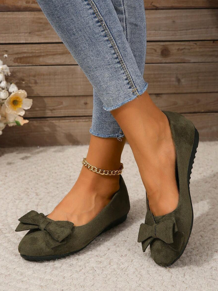 Adele | Stylish Bow Detail Flat Shoes