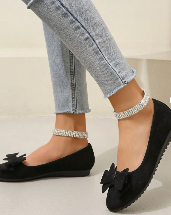 Adele | Stylish Bow Detail Flat Shoes