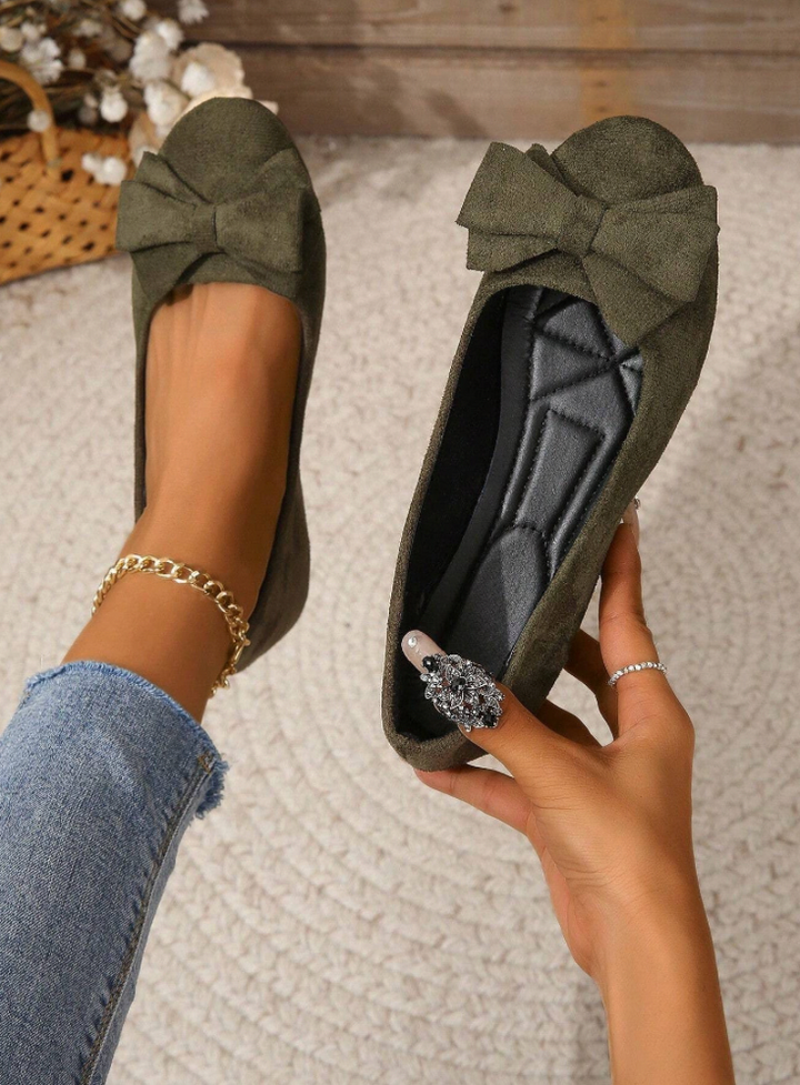 Adele | Stylish Bow Detail Flat Shoes