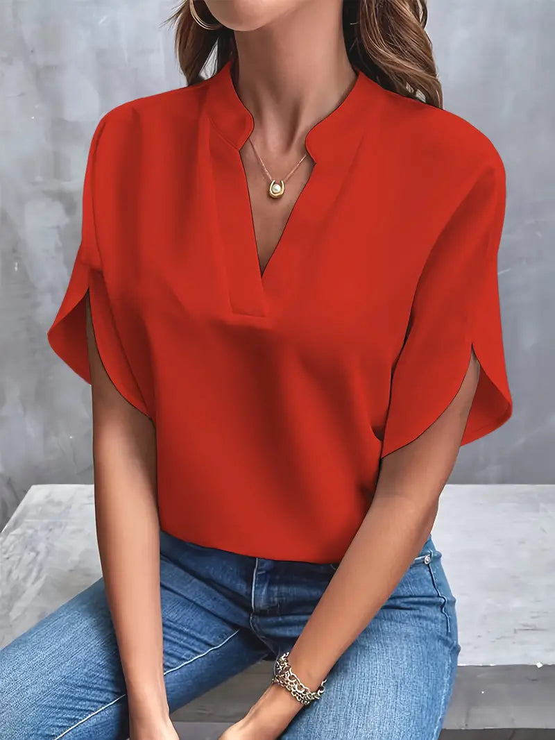 Angela | Women’s V-Neck Sleeve Blouse