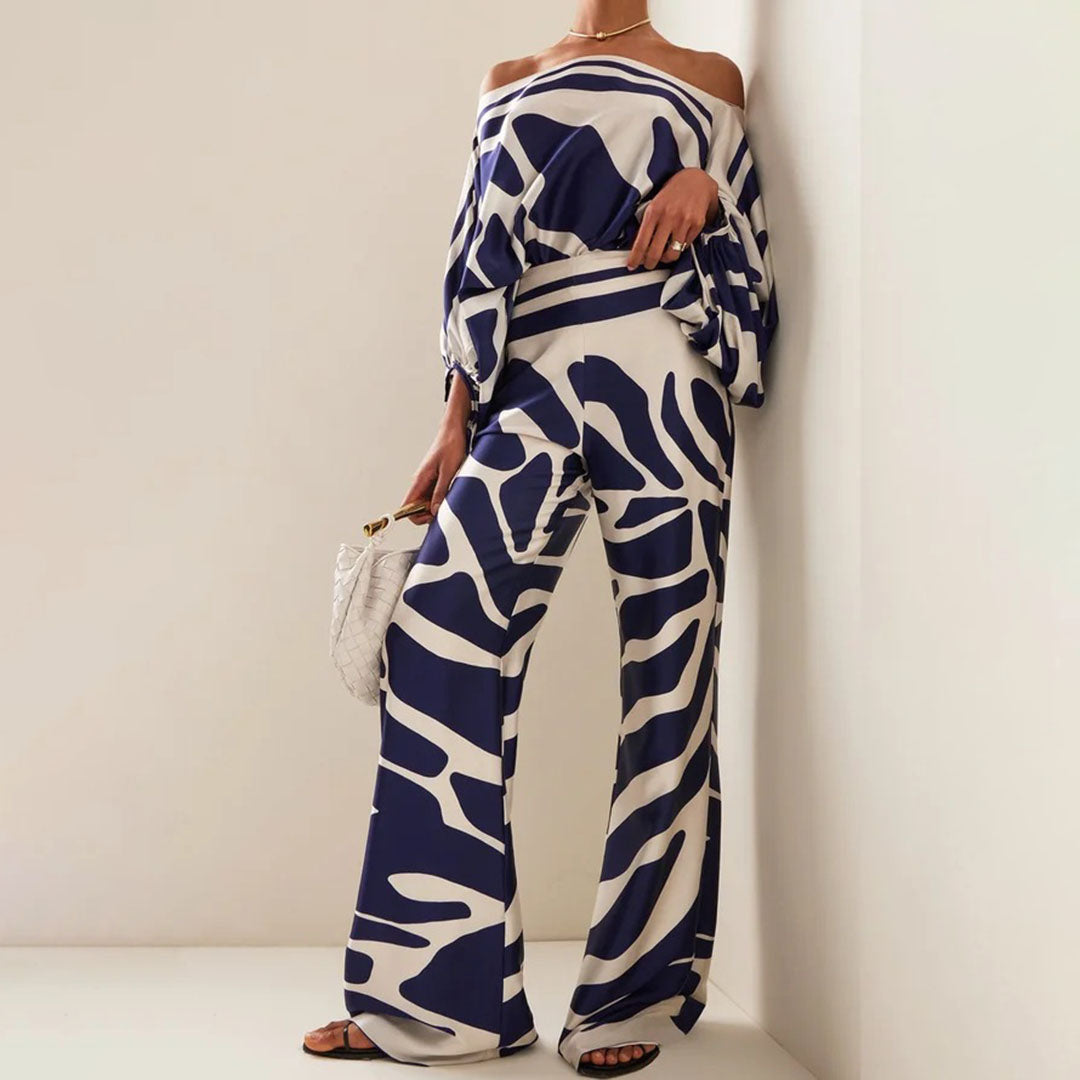 Sophia | Stylish Off-Shoulder Striped Jumpsuit