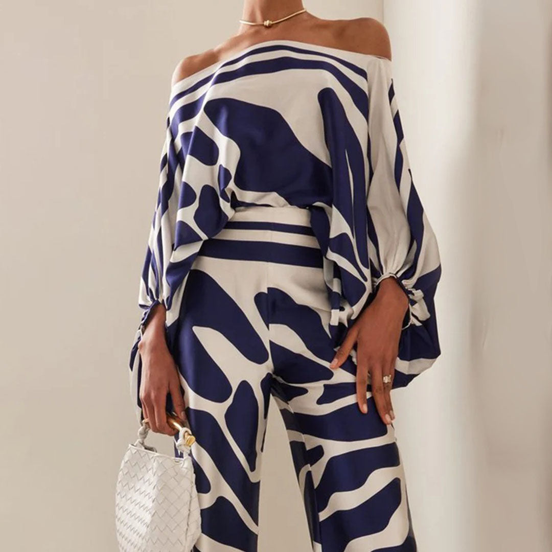 Sophia | Stylish Off-Shoulder Striped Jumpsuit