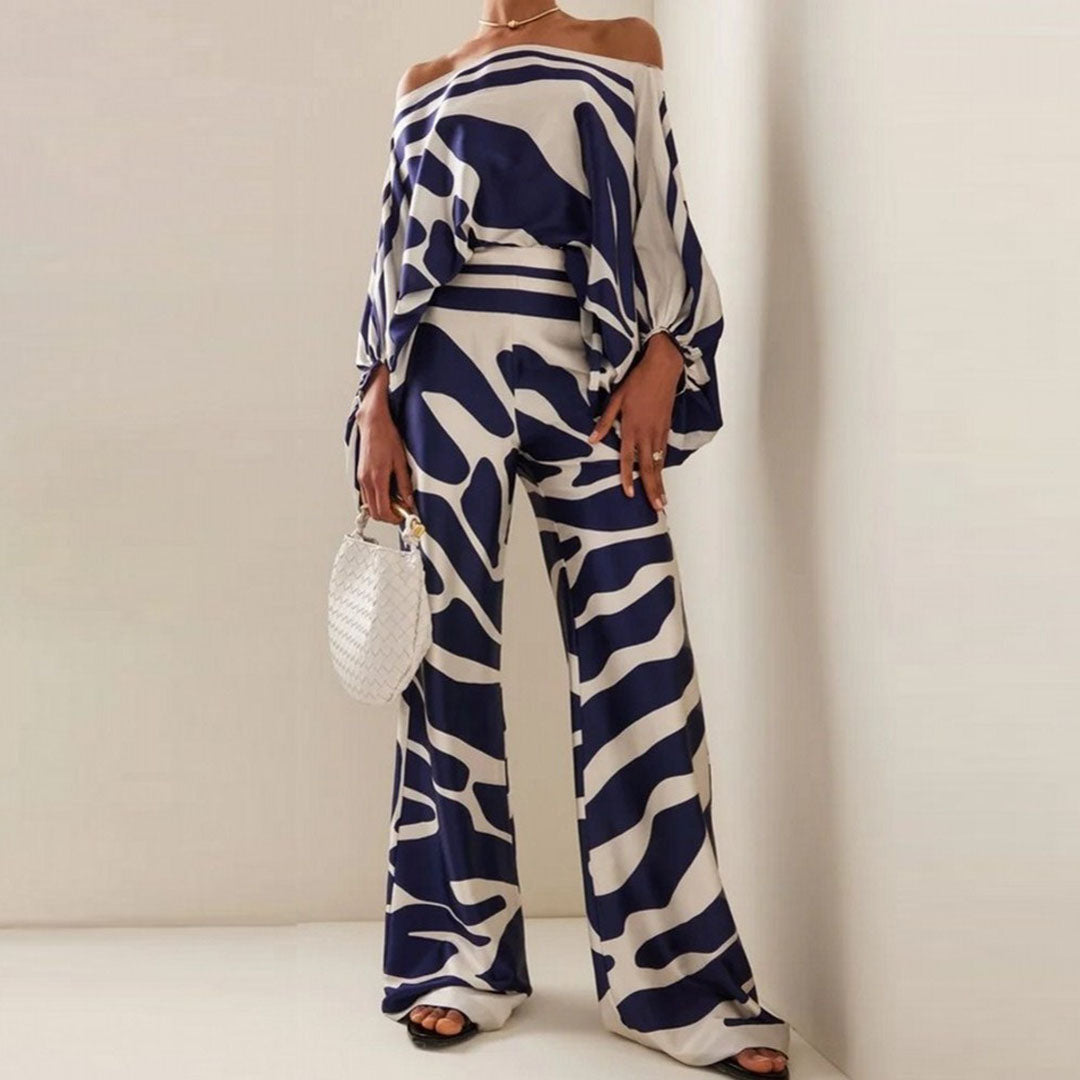 Sophia | Stylish Off-Shoulder Striped Jumpsuit