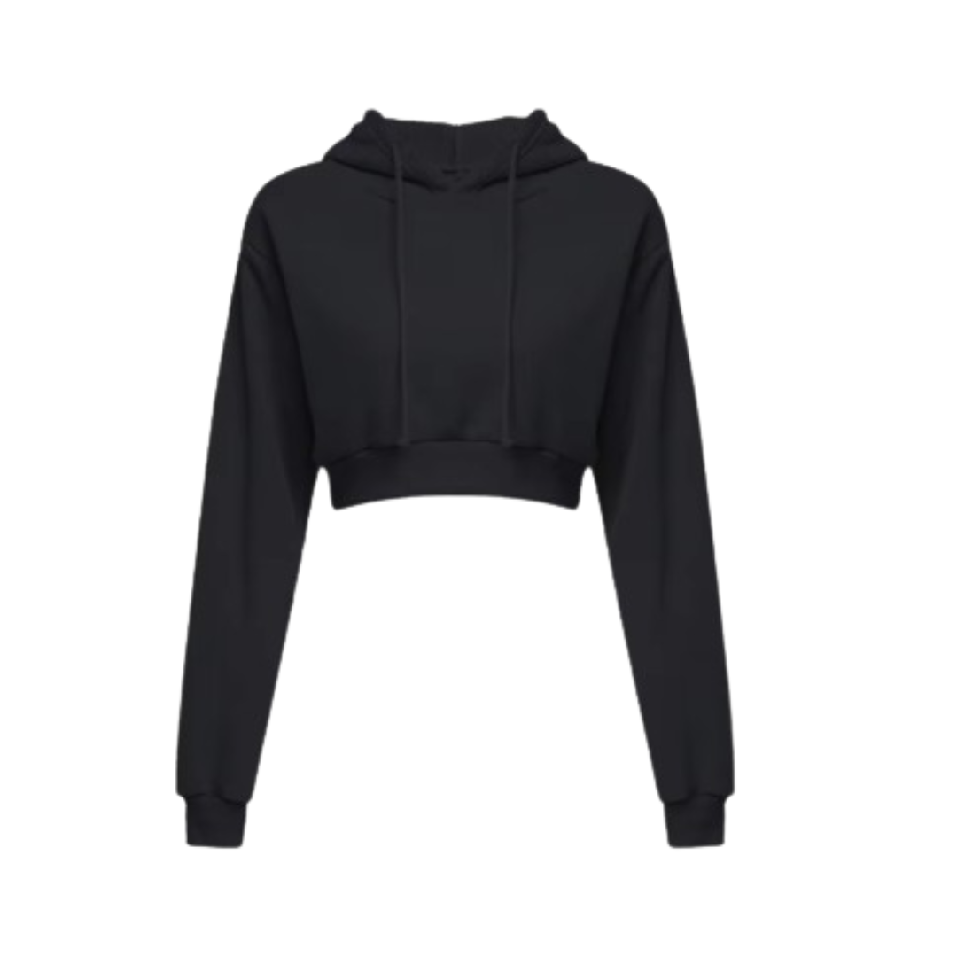 Women's Sporty Chic Hoodie Top Pullover Black