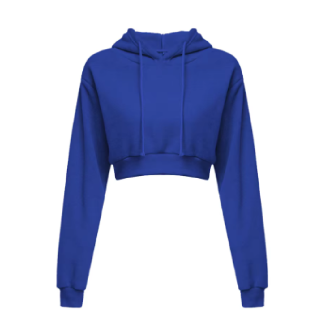 Women's Cropped Hoodie Blue