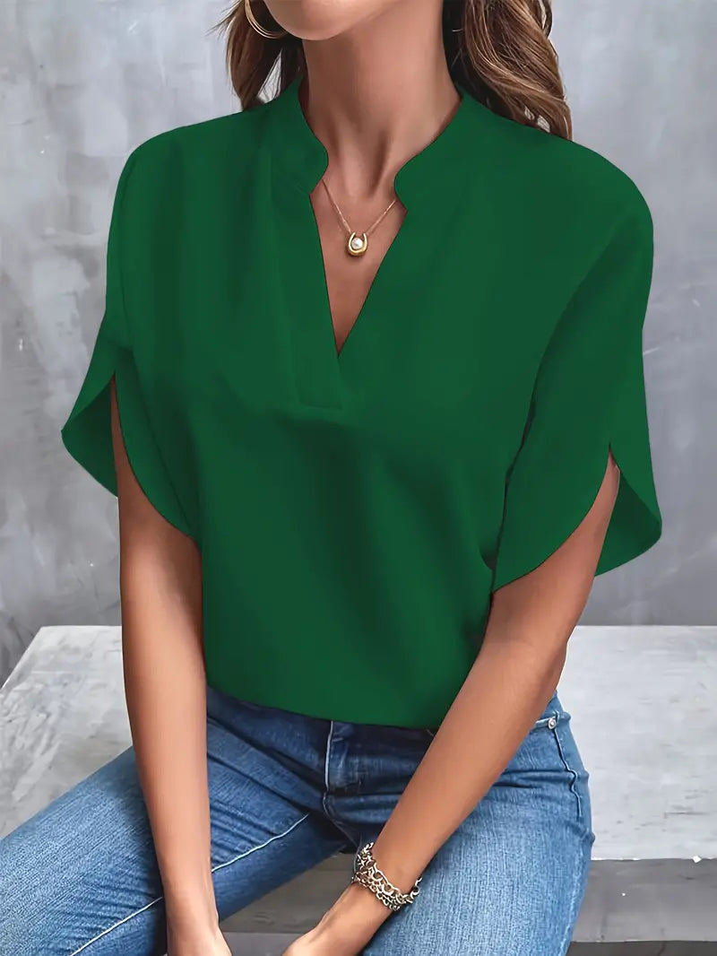 Angela | Women’s V-Neck Sleeve Blouse