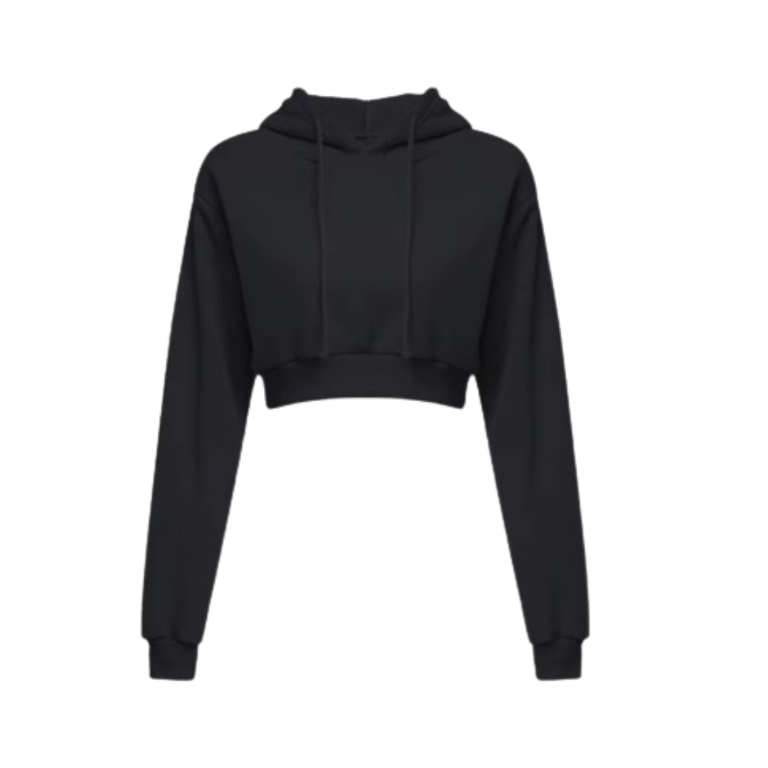 Women's Sporty Chic Hoodie  Top Pullover Black