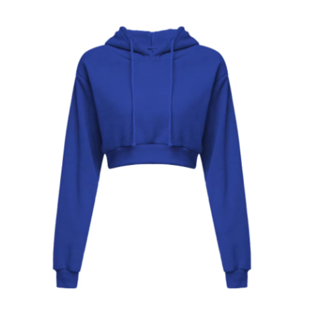 Women's Cropped Hoodie  Blue